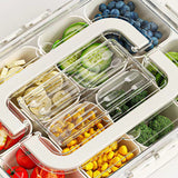 Fresh-Keeping Storage Box - Transparent Food Storage Container with Secure Lid for Kitchen Organization, Salad Crisper - Side View
