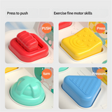 Animal Shape Sorter Toy - Educational Toy for Toddlers 18 Months and Above - Interactive Colorful Button Press Toy - Top-Down View
