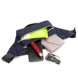 Black Casual Chest Bag - Water-Resistant Compact Waist Pack for Women with Adjustable Strap - Side View