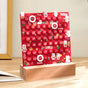 Red DIY Ring Perpetual Calendar - Creative Acrylic Desktop Calendar with Adjustable Rings
