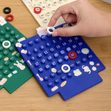 Blue DIY Ring Perpetual Calendar - Creative Acrylic Desktop Calendar with Adjustable Rings - Front View