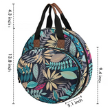 Blue Multi-Pocket Embroidery Storage Bag - Oxford Cloth Handbag Organizer for Cross-Stitch and Thread Storage - Top-Down View