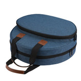 Blue Multi-Pocket Embroidery Storage Bag - Oxford Cloth Handbag Organizer for Cross-Stitch and Thread Storage - 45-Degree Angle