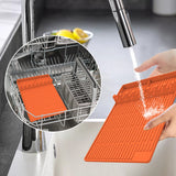 Grey Silicone BBQ Grilling Mat - Heat Resistant Side Rack Protector for Grills and Baking Trays - Side View