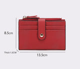 3 PCS Black Women's Small Zipper Snap Card Wallet, Ladies PU Leather Credit Card Holder with Coin Pocke - Top-Down View