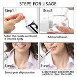 Pink 300ML Cordless Water Flosser with 5 Nozzles - Rechargeable Portable Oral Irrigator - Front View