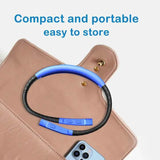 Black Hands-Free Adjustable LED Neck Reading Light with 3 Modes for Night Walking and Reading - Front View