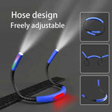 Black Hands-Free Adjustable LED Neck Reading Light with 3 Modes for Night Walking and Reading - Side View