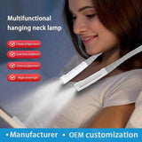 Black Hands-Free Adjustable LED Neck Reading Light with 3 Modes for Night Walking and Reading - Top-Down View