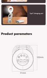 Foldable Clip-On Selfie Ring Light with Stand - Adjustable Brightness for Smartphones - Close-Up Angle