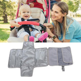 Blue Portable Baby Diaper Changing Pad with Storage Pockets - Travel Essentials for Parents - Front View