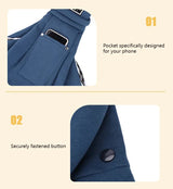 Nevy Blue Pet Sling Carrier Bag - Comfortable and Hands-Free Design - Front View