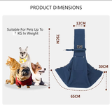 Brown Pet Sling Carrier Bag - Comfortable and Hands-Free Design - Side View