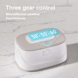 White USB-Powered Baby Wet Wipes Warmer - Portable and Adjustable Heating - Top-Down View