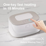 Grey USB-Powered Baby Wet Wipes Warmer - Portable and Adjustable Heating - Side View