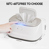 Grey USB-Powered Baby Wet Wipes Warmer - Portable and Adjustable Heating - 45-Degree Angle