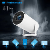 Portable 180 Degrees Adjustable Mini Projector - Full HD Home Theater - Side View