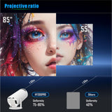 Portable 180 Degrees Adjustable Mini Projector - Full HD Home Theater - 45-Degree Angle
