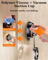 360 Degree Rotating Magnetic Phone Holder - Strong Suction and Stable Design - Rear View