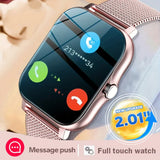 Steel Bracelet With Silicone Strap Black Smart Fitness Watch with Large Display - 24 Sport Modes, Heart Rate Monitor & More - Front View