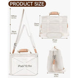 Black Multi-Functional Canvas Tote Bag with Adjustable Strap - Spacious and Durable - Side View