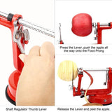 3-in-1 Apple Peeler, Corer, and Slicer with Suction Base ??Effortless Fruit Prep