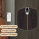 Electric Foot Massager Mat with Remote Control – 32-Speed, 8 Modes, LED Display - Front View