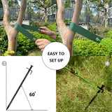 Black Spike Army Green Windscreens Heavy-Duty Tree Anchoring Kit - 9-Piece Set with Ground Stakes, Straps, and Ropes - Front View
