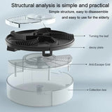 Black Electric Rotating Fly Trap - 360 Degree Efficient Insect Catcher for Indoor Use - Rear View