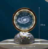 Medusa Galaxy Astronaut LED Night Light - Decorative Space-Themed Lamp with Starry Globe - Front View