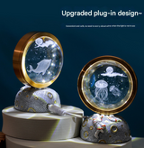 The Moon Galaxy Astronaut LED Night Light - Decorative Space-Themed Lamp with Starry Globe - Side View
