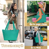 Apricot Yoga Mat Tote Bag - Multi-Purpose Gym Bag with Yoga Mat Holder - Front View