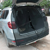 S Magnetic Car Tailgate Mosquito Net - Camping and Outdoor Bug Screen - Top-Down View