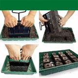 5x5 Soil Block Maker - Durable Handheld Gardening Tool for Seed Starting - Rear View