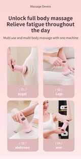 Pink Portable Electric Body Sculpting Massager - Slimming and Relaxation Tool - Low Angle