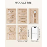 Portable Jewelry Organizer Inserts – Clear Zippered Pouch Set for Accessories - Front View