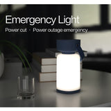 Blue Rechargeable Portable Camping Lantern - Lightweight LED Tent Light with Handle - Top-Down View