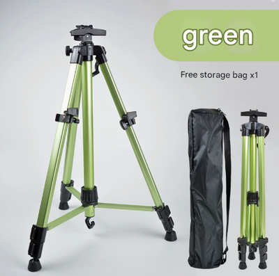 Green Portable Folding Artist Tripod Easel - Adjustable Stand for Sketching & Painting (Collapses to 54cm)