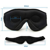 Black 3D Contoured Bluetooth Sleep Eye Mask - Ultra Soft Wireless Music Mask for Travel, Meditation, and Sleep - Side View