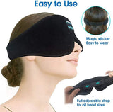 Black 3D Contoured Bluetooth Sleep Eye Mask - Ultra Soft Wireless Music Mask for Travel, Meditation, and Sleep - 45-Degree Angle