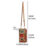 B Elegance Vintage Bohemian Style Wallet with Multi-Compartment Design - Large Capacity Zipper Clutch for Women - Side View