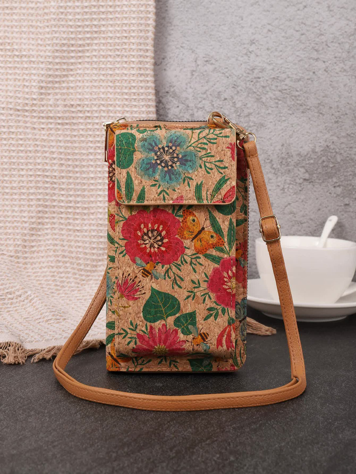 D Elegance Vintage Bohemian Style Wallet with Multi-Compartment Design - Large Capacity Zipper Clutch for Women