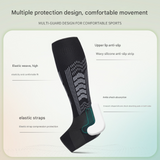 XL White A pair Compression Sports Calf Sleeves with Silicone Shock Absorption - Protective Leg Support for Running and Training - Side View