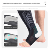 XL Black A pair Compression Sports Calf Sleeves with Silicone Shock Absorption - Protective Leg Support for Running and Training - Side View