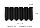 Black Reusable Silicone Ice Stick Mold - 10-Piece Set for Drinks and Bottles (6 x 1.2 cm per Stick) - 45-Degree Angle