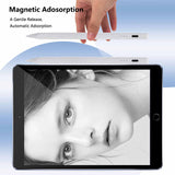 White Stylus Pen for iPad (2018 & Later) - Tilt Pressure, Magnetic Attachment, LED Battery Indicator, Type-C Rechargeable - 45-Degree Angle