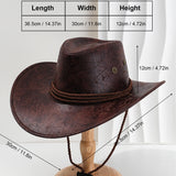 Black Classic Western Cowboy Hat with Wide Brim - Durable and Stylish Design - Front View