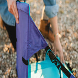 Grey Portable Outdoor Folding Camping Chair with Adjustable Straps - Top-Down View