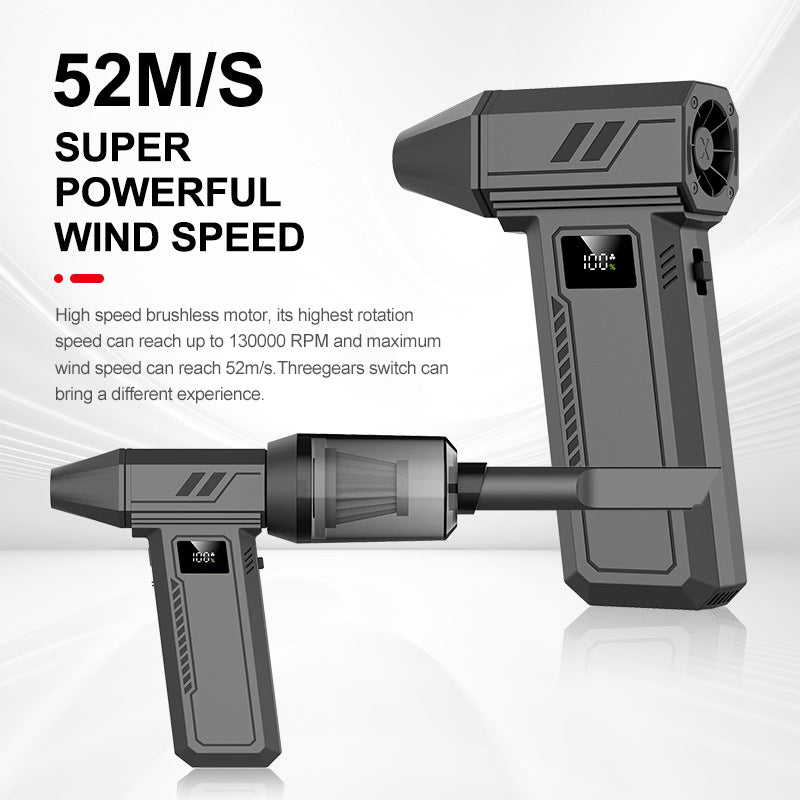 Black 130,000 Turn Compact Handheld Air Blower and Vacuum Cleaner with Dual Functionality (product without, image 4