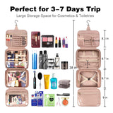 Blue Multifunctional Travel Toiletry Organizer with Hanger and Large Storage Capacity - Front View